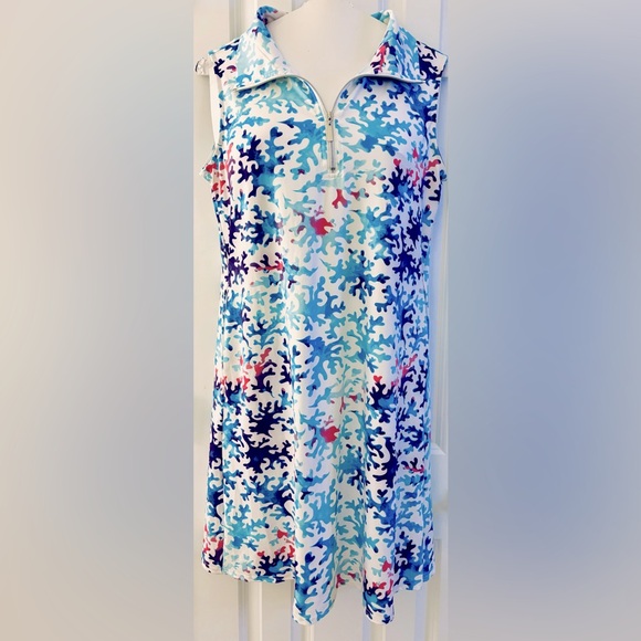 Sunny Oceans Dresses & Skirts - Sunny Oceans Dress athletic purple blue pink coral pockets small casual resort